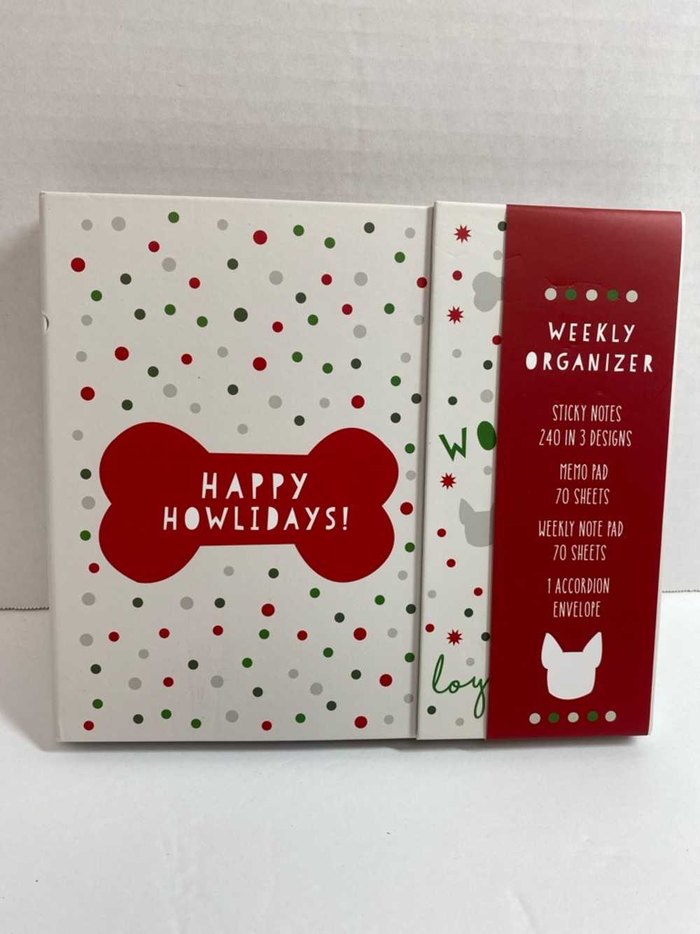 Weekly Organizer Sticky Note Set - Red/Green Holiday Design